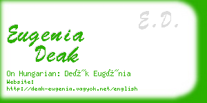 eugenia deak business card